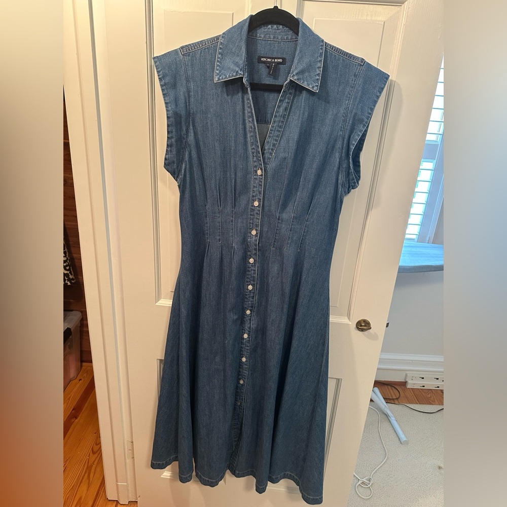 Veronica Beard Ruben Denim Midi Dress